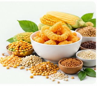 Extruded Snacks, Corn Cobs and Multi-Grains